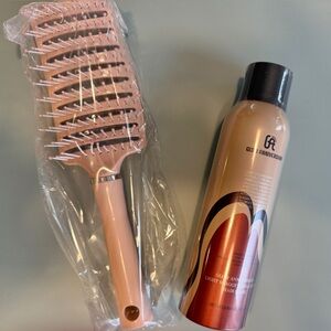 Glow Anniversary Pink Hair Brush & Long-lasting Hair Spray Set | New in Box